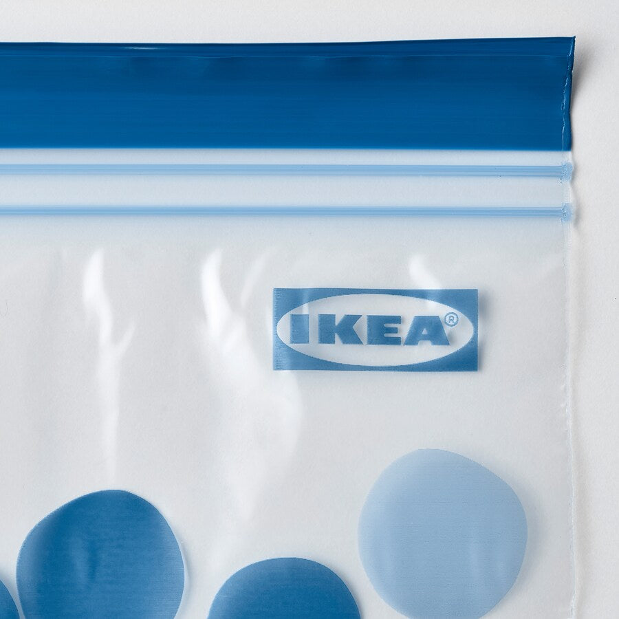 IKEA ISTAD resealable bag, bright blue, 1L, 25 pack