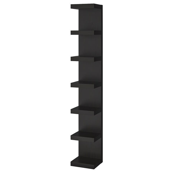 IKEA LACK Wall shelf unit, black-brown, 30x190 cm