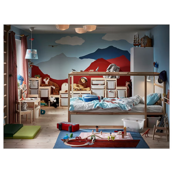 IKEA KURA reversible bed frame, pine, 90x200 cm