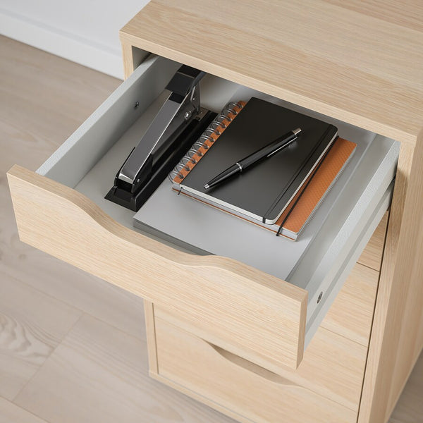 IKEA ALEX drawer unit, white stained oak effect, 36x70 cm