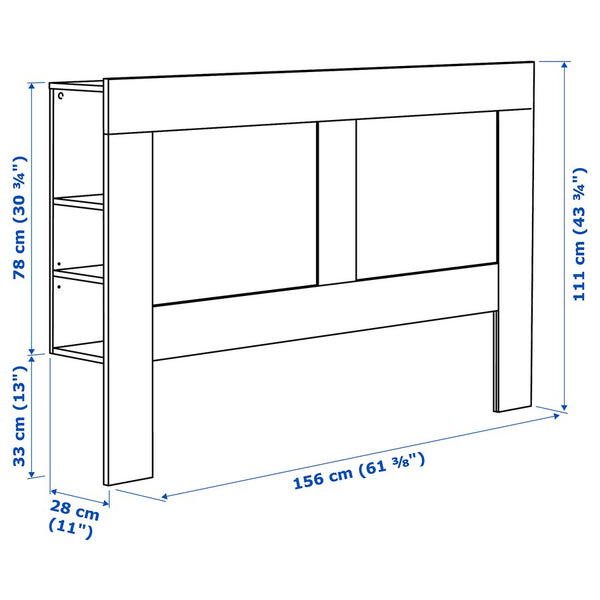 IKEA BRIMNES Bed headboard, white, 150 cm