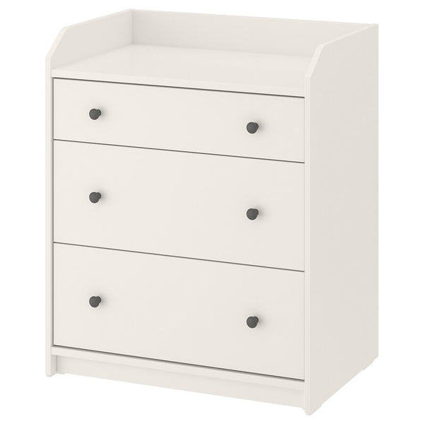 IKEA HAUGA Chest of 3 drawers, white, 70x84 cm