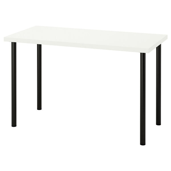 IKEA LAGKAPTEN / ADILS Desk, white/black, 120x60 cm