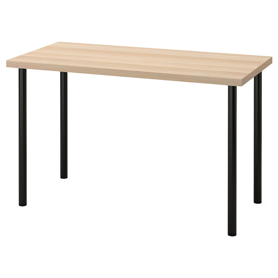 IKEA LAGK / ADILS Desk, oak/black, 120x60 cm