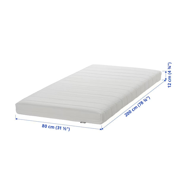 IKEA ASVANG Foam mattress, firm/white, 80x200 cm