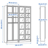IKEA BILLY Bookcase combination, white, 160x30x202 cm