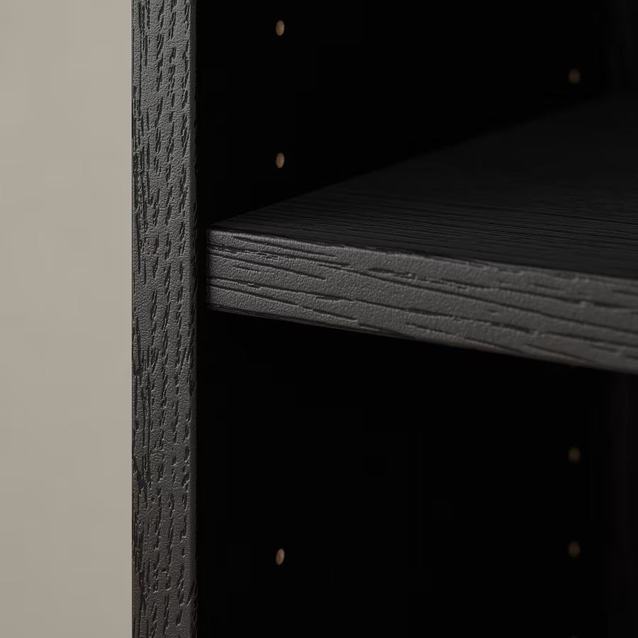 IKEA BILLY Bookcase, black oak effect, 80x28x202 cm