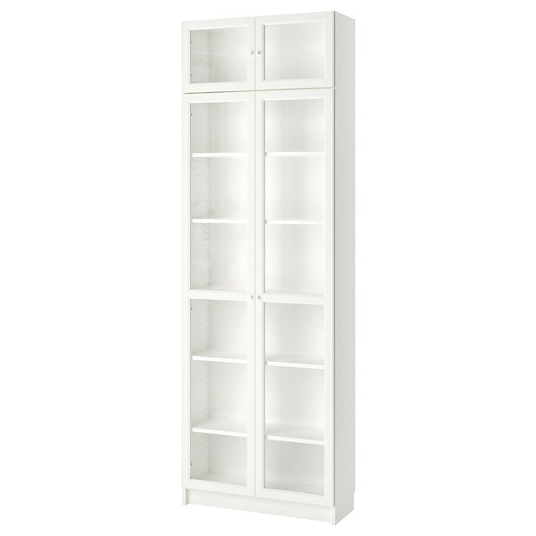 IKEA BILLY / OXBERG Bookcase, white, 80x30x237 cm