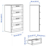 IKEA BRIMNES Chest of 4 drawers, 78x124 cm