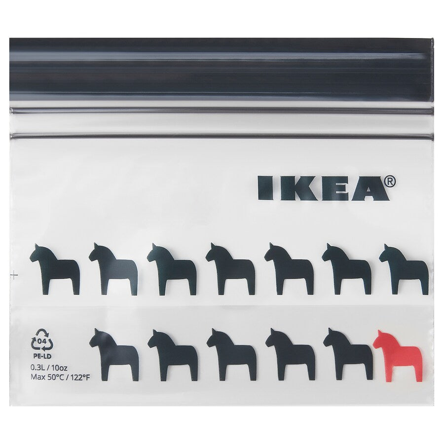 IKEA ISTAD resealable bag, black, 0.3L, 25 pack