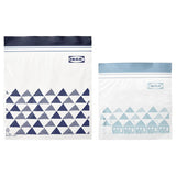 IKEA ISTAD resealable bag, patterned/blue