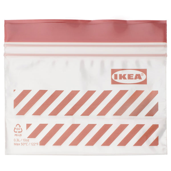 IKEA ISTAD resealable bag, red, 0.3L, 25 pack