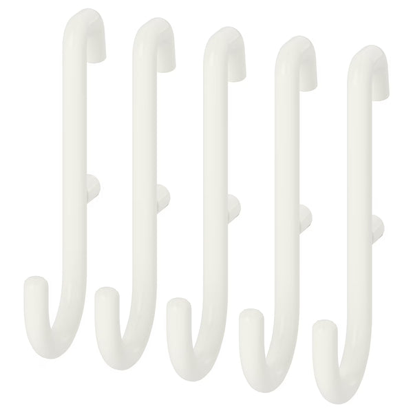 IKEA SKADIS hook, white, 5 pack