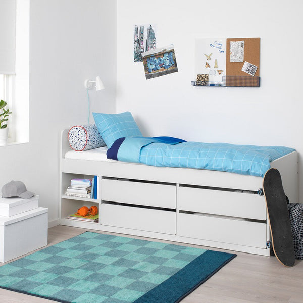 IKEA SLAKT Bed with 1 mattress, white, 90x200 cm