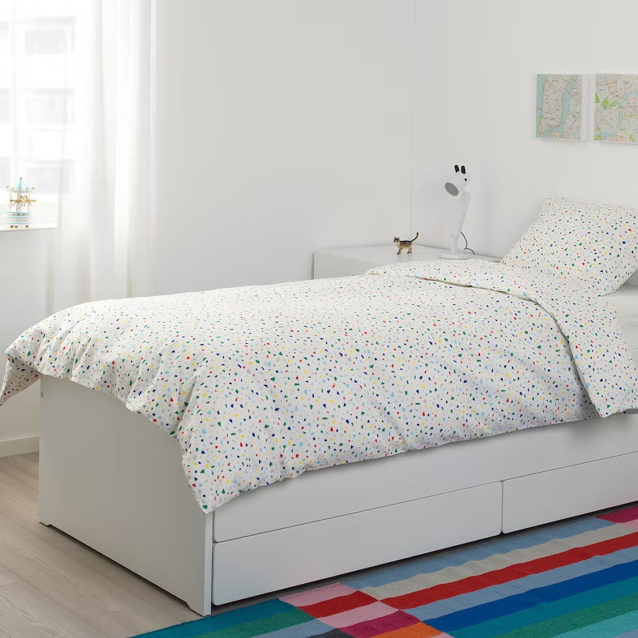 IKEA SLAKT bed frame with underbed and storage white 90x200 cm