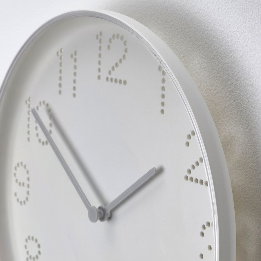 IKEA TROMMA wall clock, low-voltage/white, 25 cm