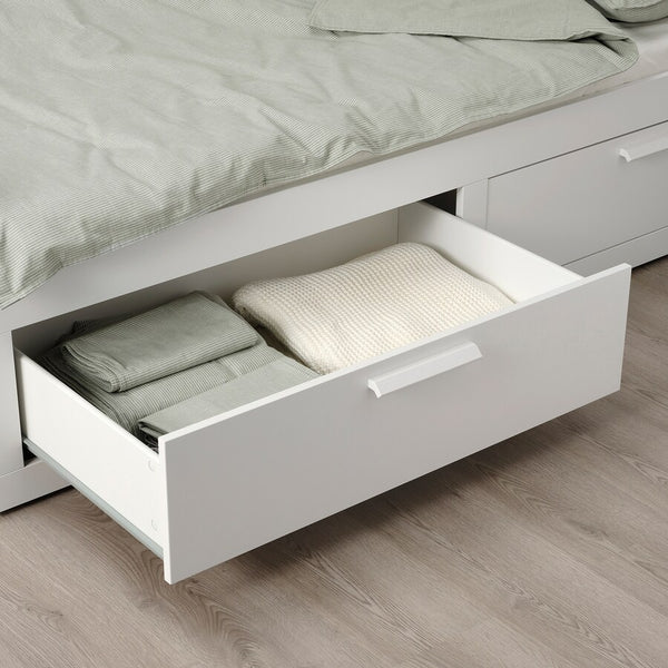 KEA BRIMNES Day-bed  frame with 2 drawers, white, 80x200 cm