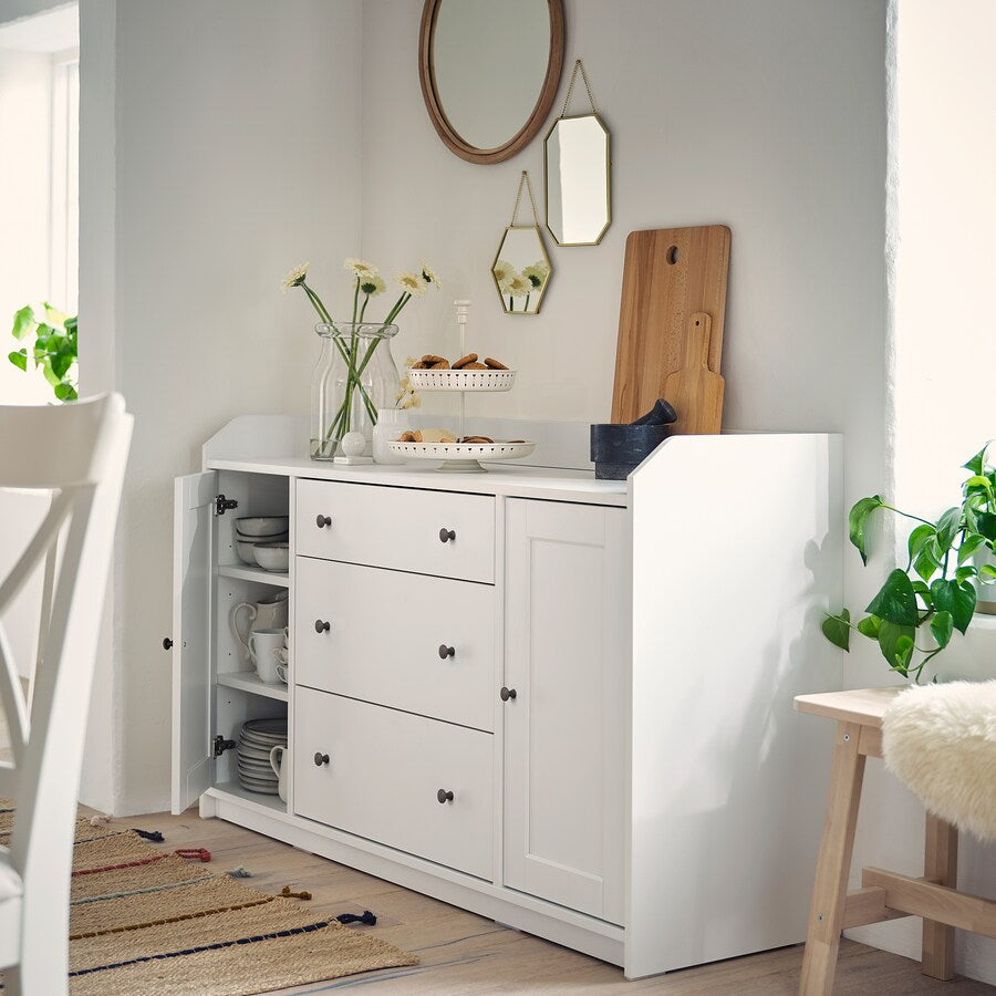 IKEA HAUGA Sideboard, white, 140x84 cm