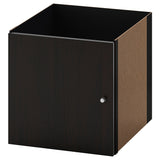 IKEA KALLAX Shelving with 2 drawers/4 doors, black-brown, 112x147 cm