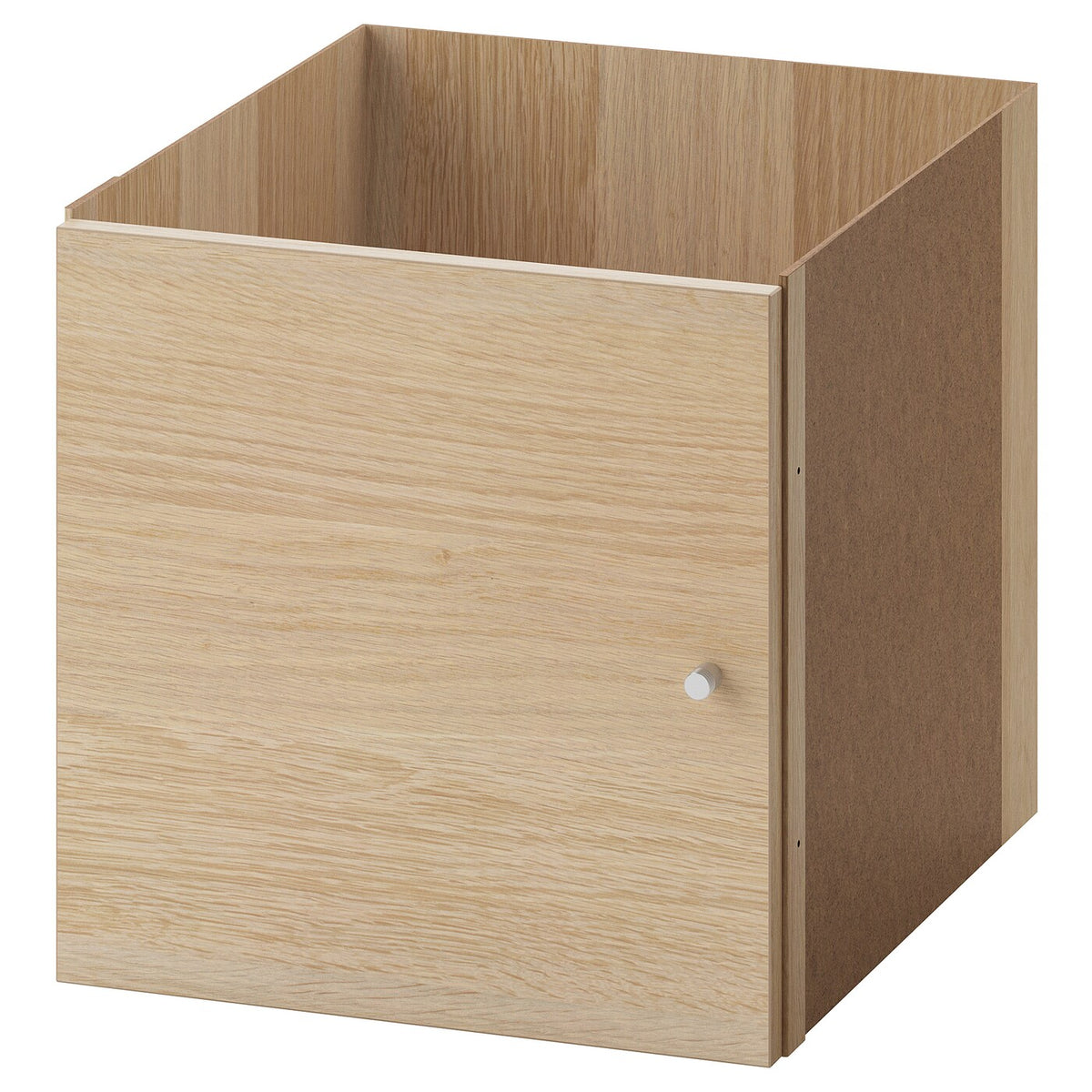 IKEA KALLAX Shelving with 2 doors/2 drawers, oak effect, 147x147 cm