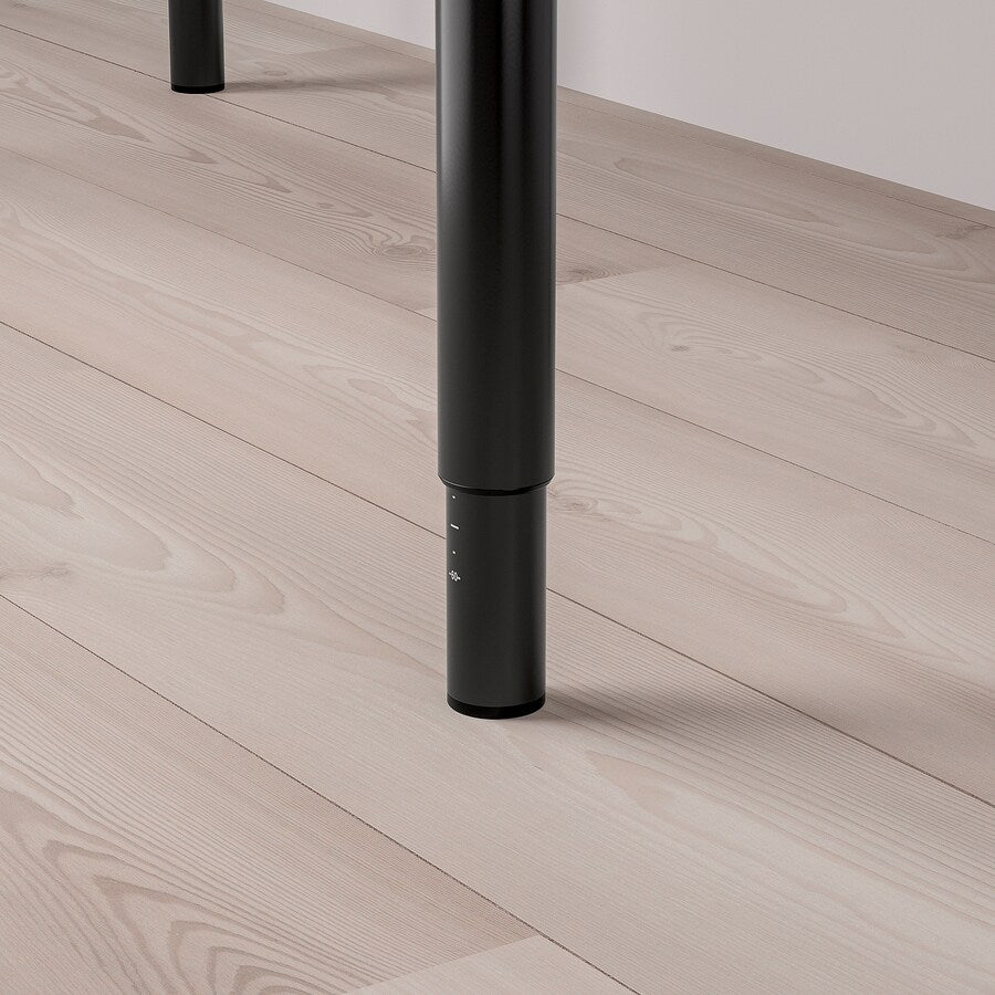 IKEA LAGKAPTEN / OLOV adjustable Desk, oak/black, 140x60 cm