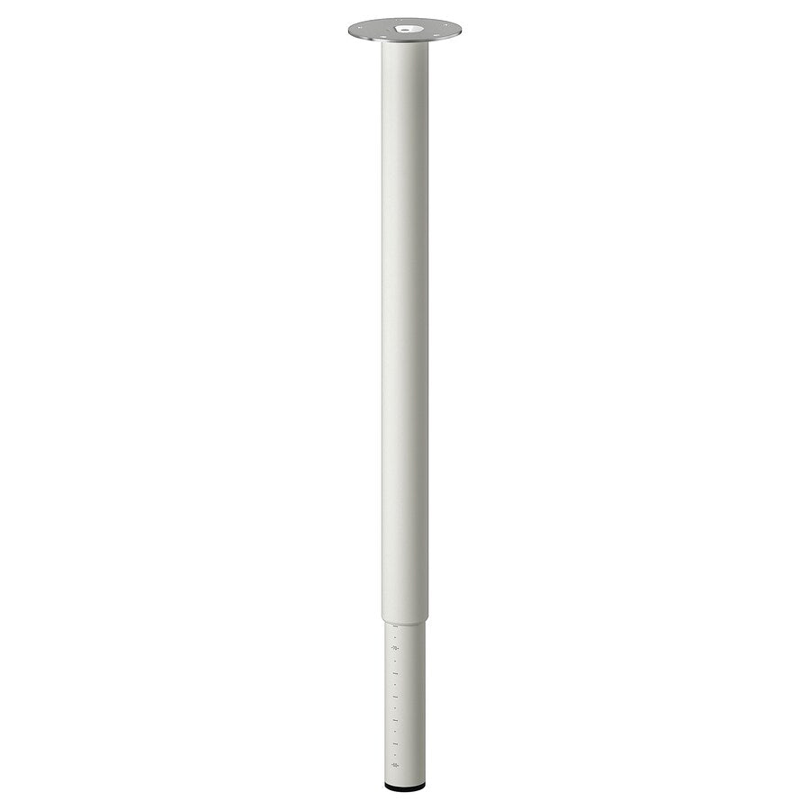 IKEA LAGKAPTEN / OLOV desk, adjustable legs, oak/white, 140x60 cm