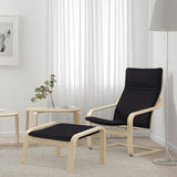 IKEA POANG Footstool, birch veneer/Knisa black