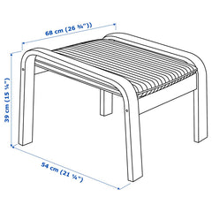  IKEA POANG Footstool, birch veneer/Knisa black