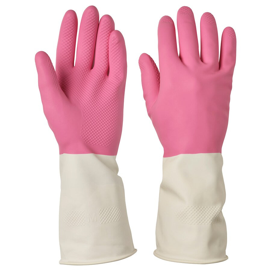 IKEA RINNIG cleaning gloves, pink, M