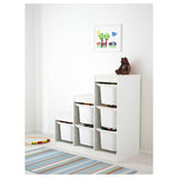 IKEA TROFAST storage combination with 6 boxes, white, 99x44x95 cm