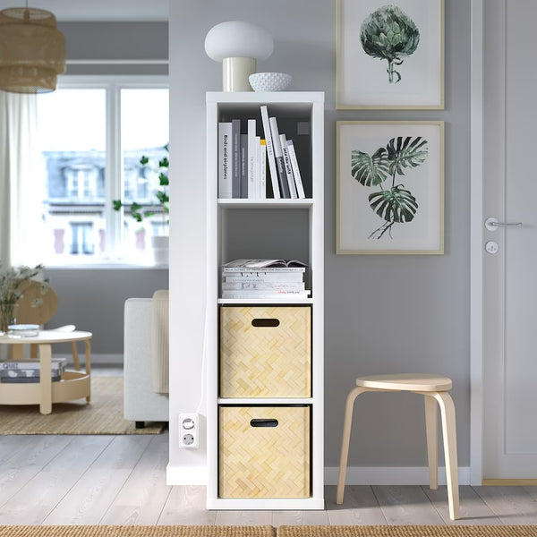 IKEA KALLAX shelving unit 1x4, white, 42x147 cm