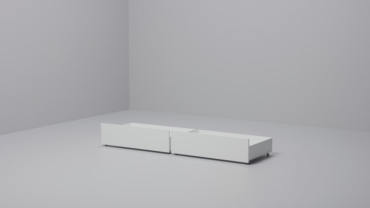IKEA MALM Bed with 2 drawers, white, Queen