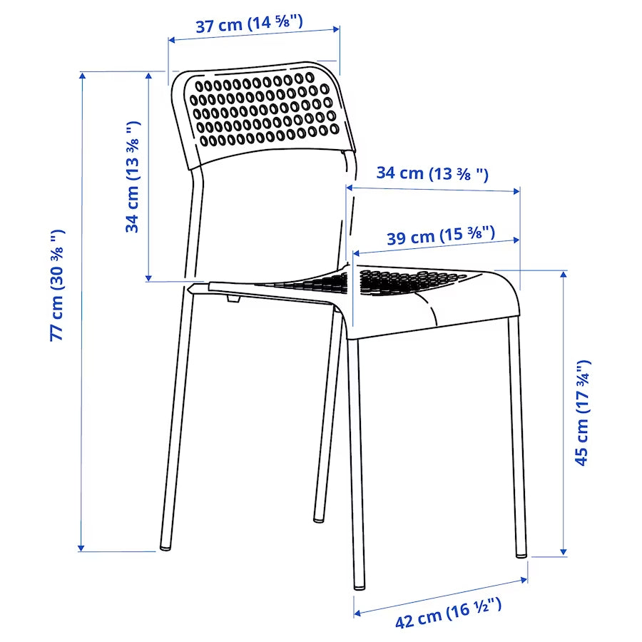 IKEA ADDE chair, black