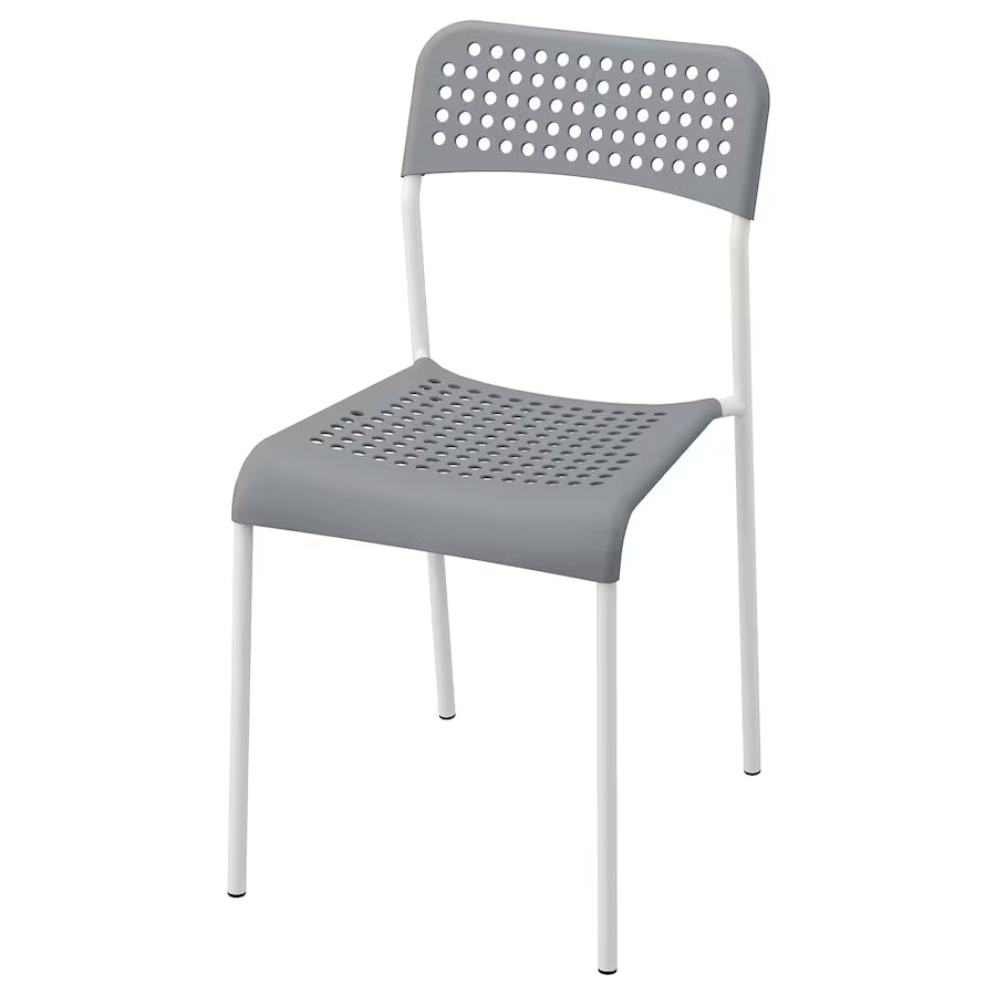 IKEA ADDE chair, grey/white