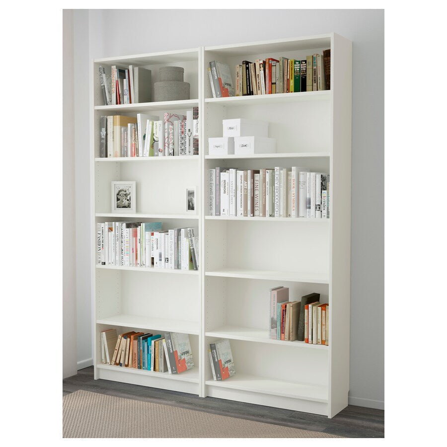 IKEA BILLY Bookcase, white, 160x28x202 cm