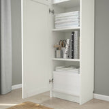 IKEA BILLY bookcase with panel/glass door, 40x30x202 cm