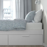IKEA BRIMNES Bed with 4 drawers, white, Queen