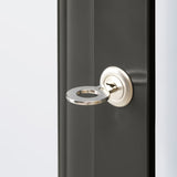 IKEA FABRIKOR Glass-door cabinet, dark grey, 57x150 cm