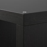 IKEA KALLAX Shelving with 2 doors/2 drawers, black-brown, 147x147 cm