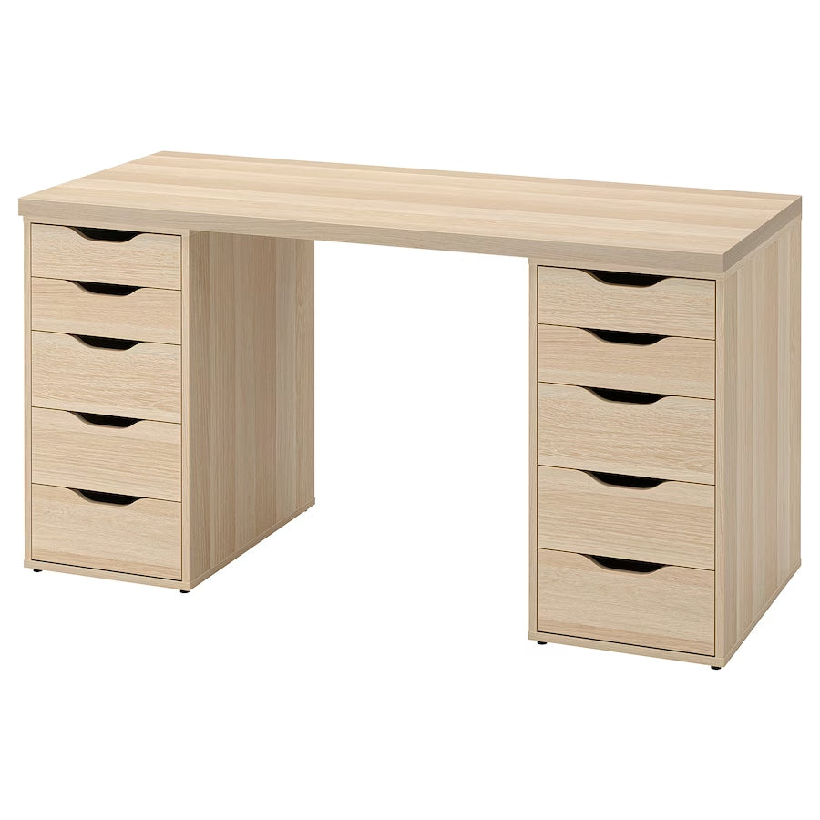 IKEA LAGKAPTEN/2 ALEX table, oak effect,140x60 cm