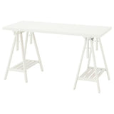 IKEA LAGKAPTEN / MITTBACK table, white, 140x60 cm