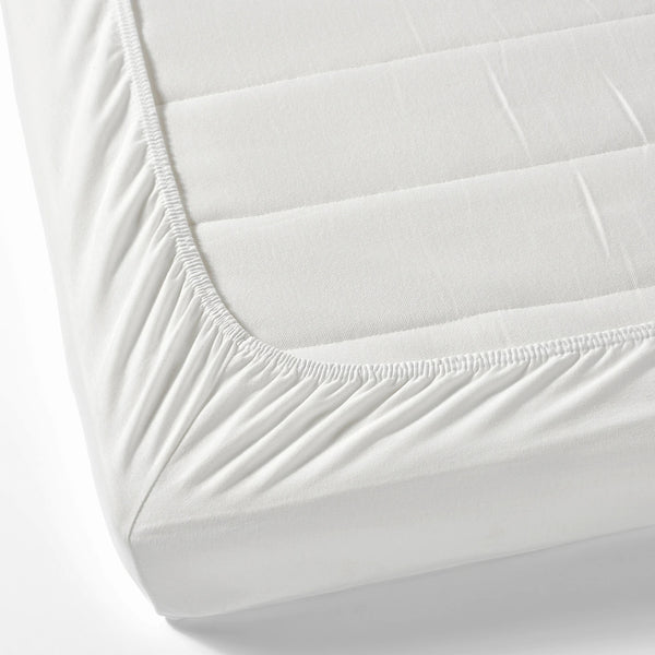 IKEA LEN fitted sheet for cot, white, 120x60 cm