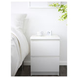 IKEA MALM chest of 2 drawers, white, 40x55 cm