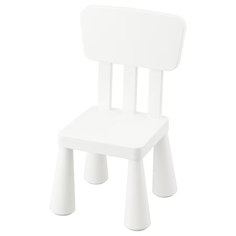 IKEA MAMMUT children's chair, white, in/outdoor
