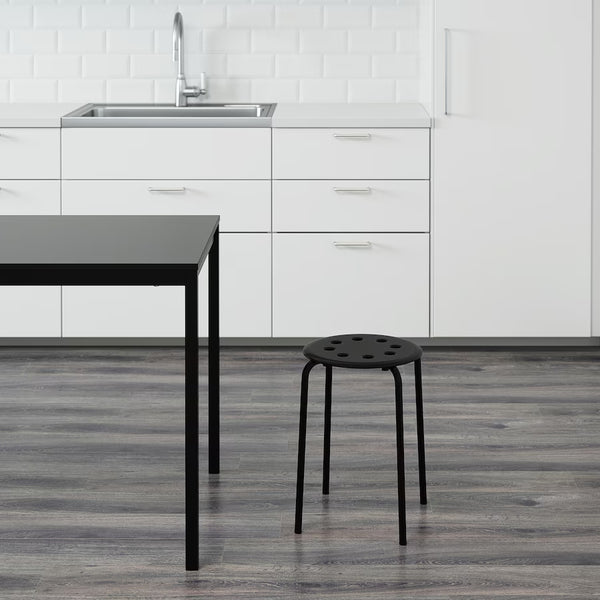 IKEA MARIUS stool, black, 45 cm