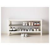 IKEA TJUSIG Bench with shoe storage, white, 108x34x50 cm