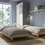  IKEA UTAKER stackable bed w 2 foam mattresses, pine, 80x200 cm