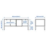 IKEA BAGGEBO TV bench metal/white, 90x35x40 cm