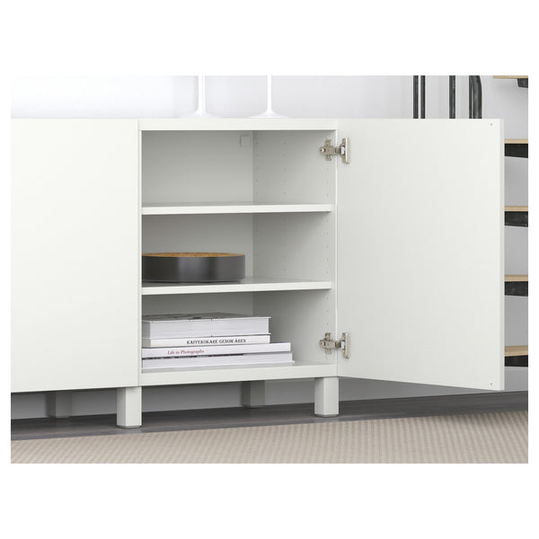 IKEA BESTA storage combination w 3 doors, white,180x42x74 cm