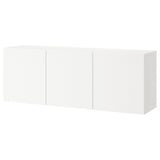  IKEA BESTA wall-mounted cabinet combination, white,180x42x64 cm